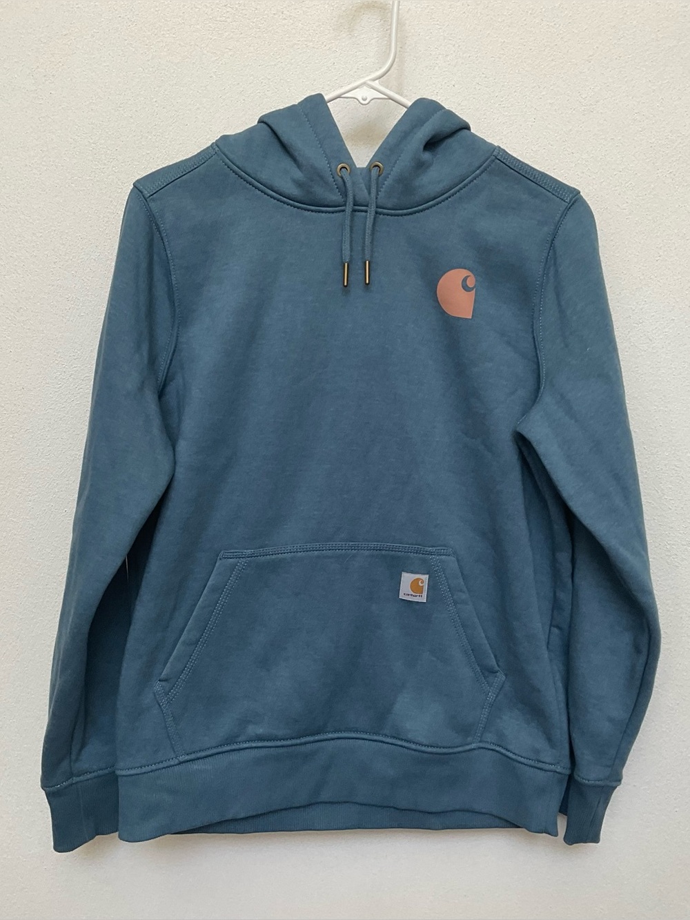 Carhartt Women's Slate Blue Relaxed Fit Hooded Sweatshirt Size Medium